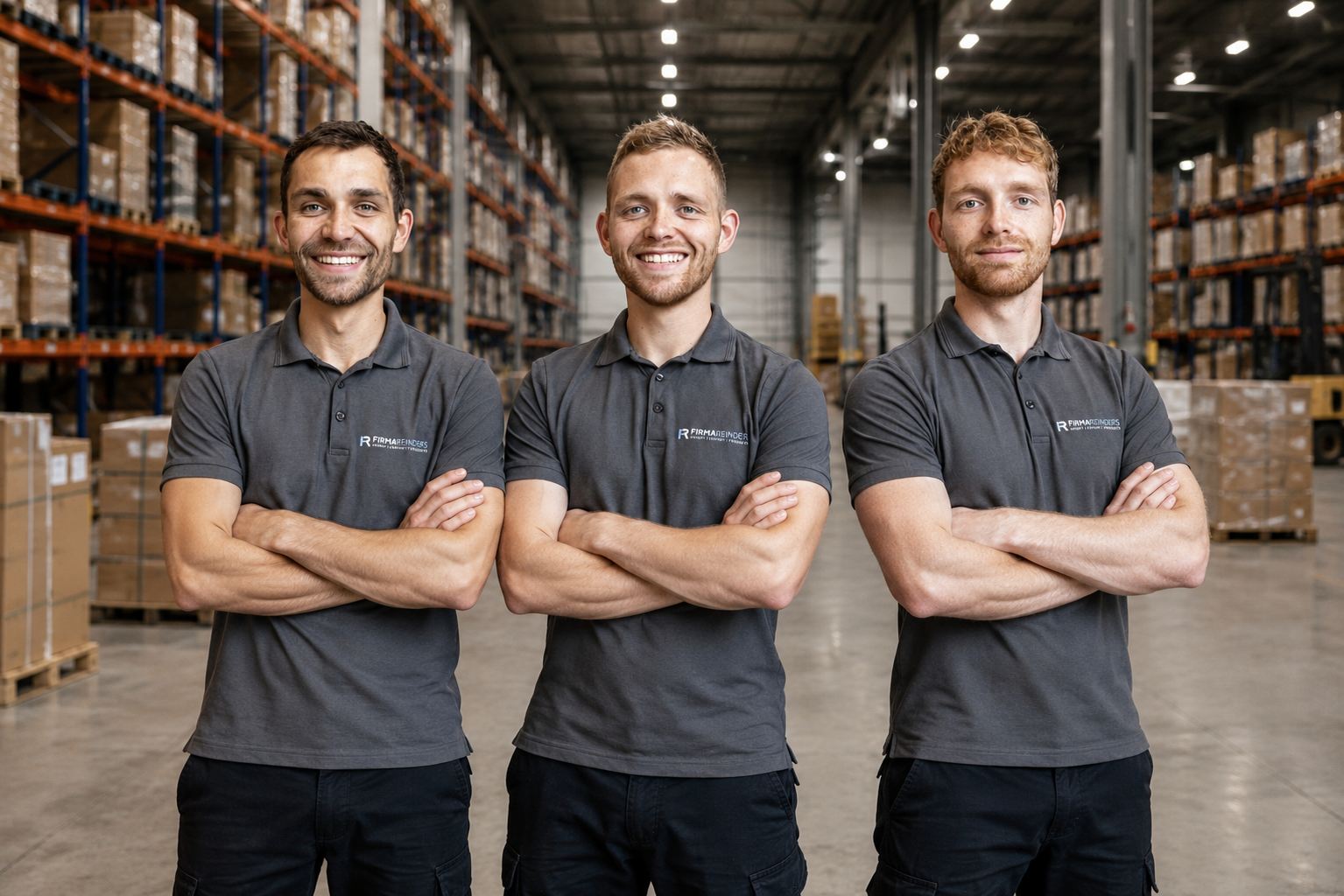 Gerwen, Marnix en Stefan Reinders in het magazijn in Hardenberg